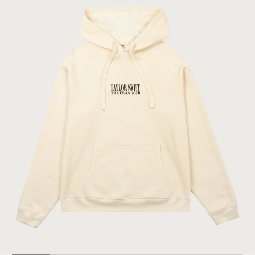 Taylor Swift The Eras Tour Cream Hoodie Size M/Tour bag